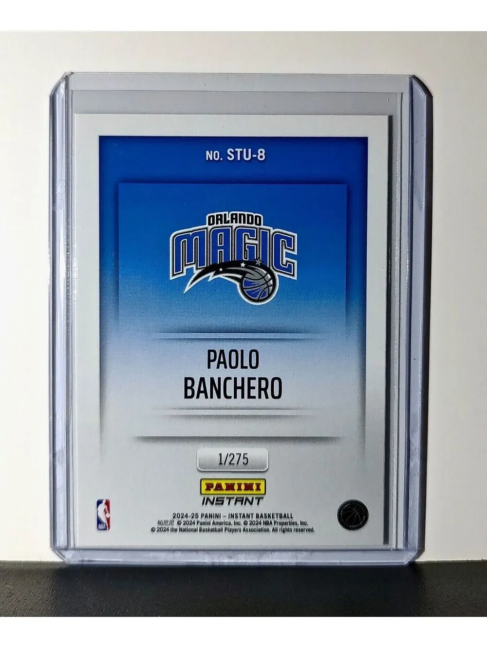 Paolo Banchero 2024-25 Panini NBA Studio #8 Card Orlando Magic 1/275